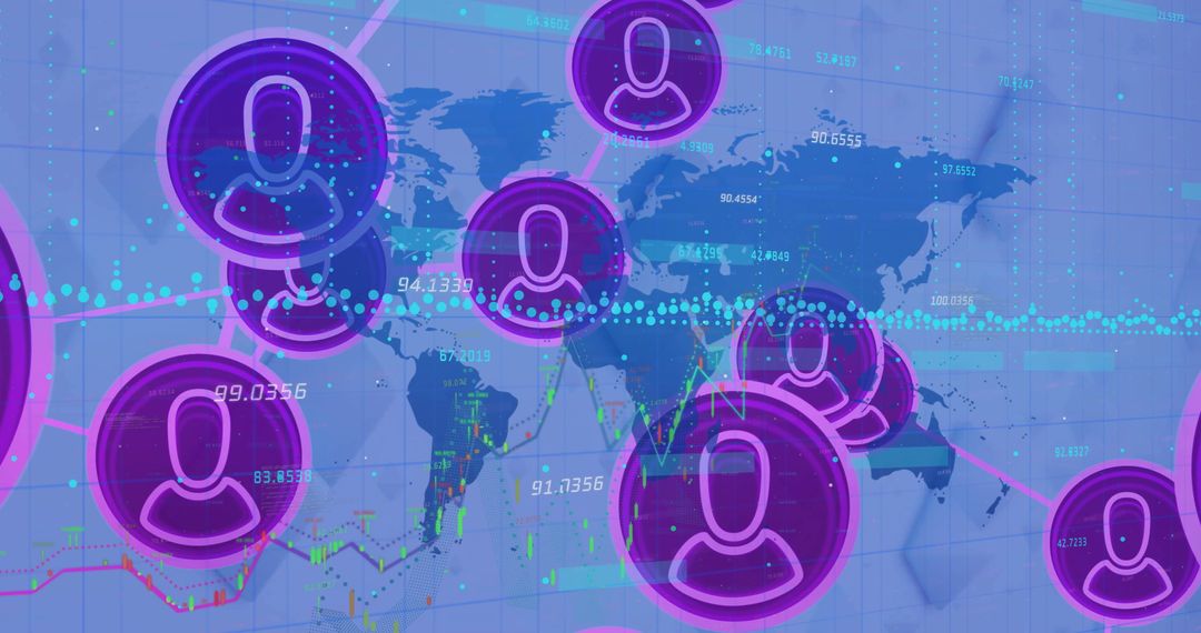 Global Connectivity and Data Visualization Concept