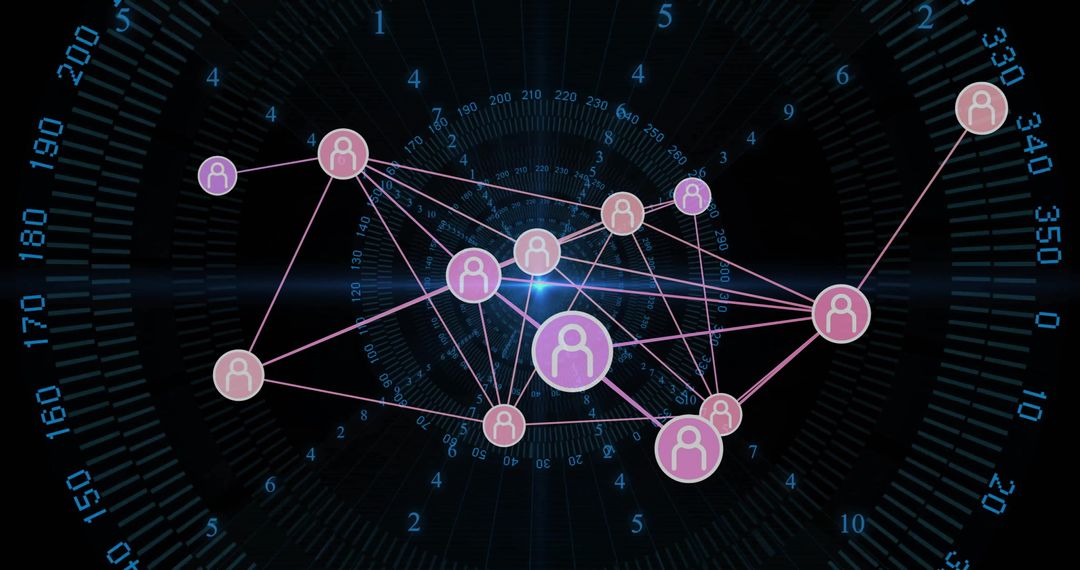 Abstract Digital Network Connections Over Data Processing