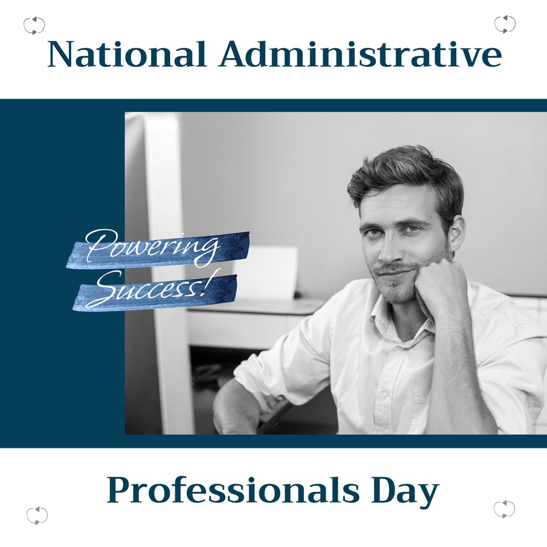 Celebrating National Administrative Professionals Day with Young Businessman