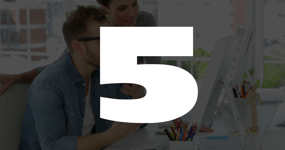 Dynamic Team Collaborating in Creative Workspace