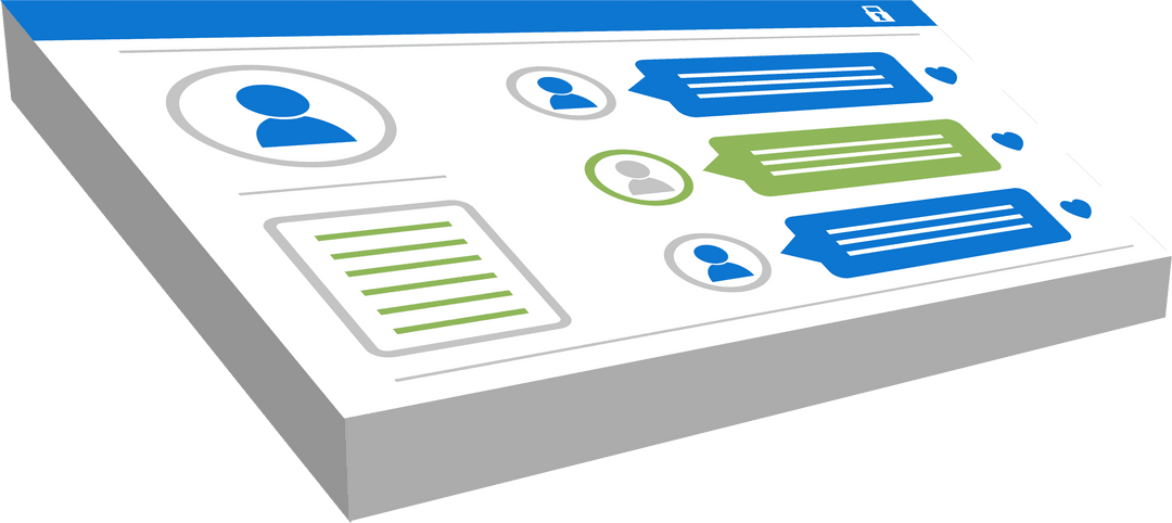 Online Messaging Interface on Transparent Background