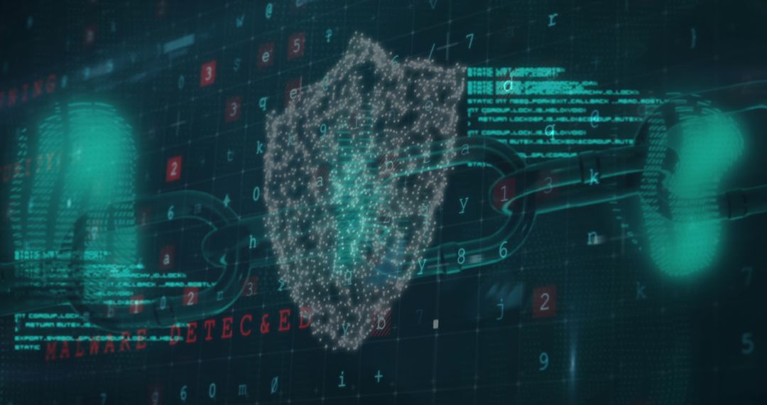 Digital Blockchain Security Lock Hybrid Interface Technology Display