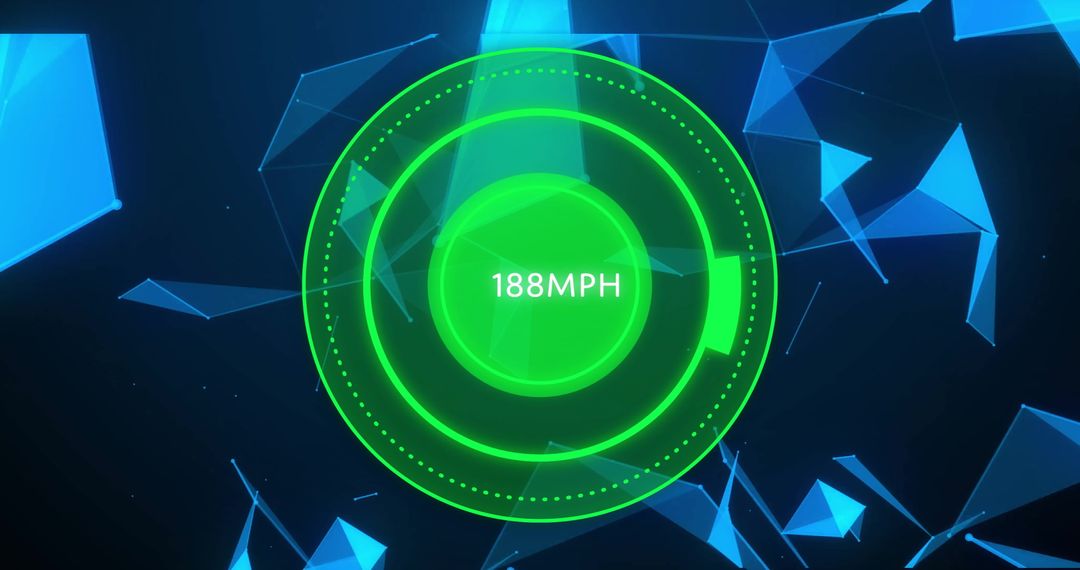 Futuristic Digital Speedometer Concept with Geometric Backdrop