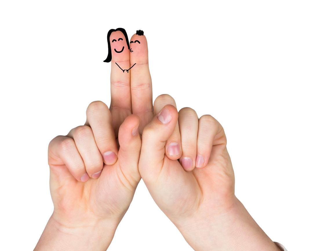 Drawn Happy Faces on Fingers Over Transparent Background, Cartoon Concept - Download Free Stock Images Pikwizard.com