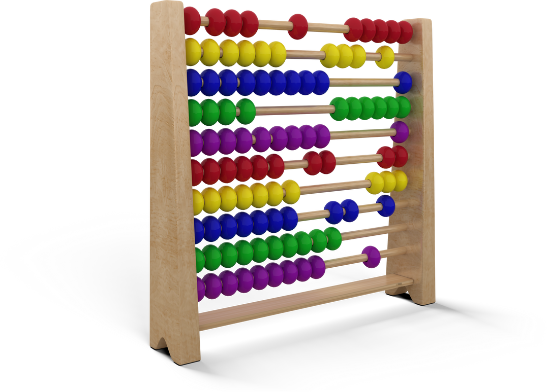 Transparent Wooden Abacus with Colorful Counting Beads - Download Free Stock Images Pikwizard.com