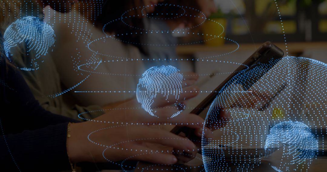 Globalization in Business Technology Concept with Digital Interface