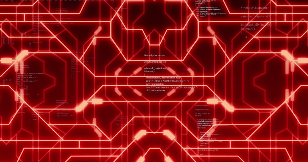 Abstract Digital Data Flow on Circuitry Background