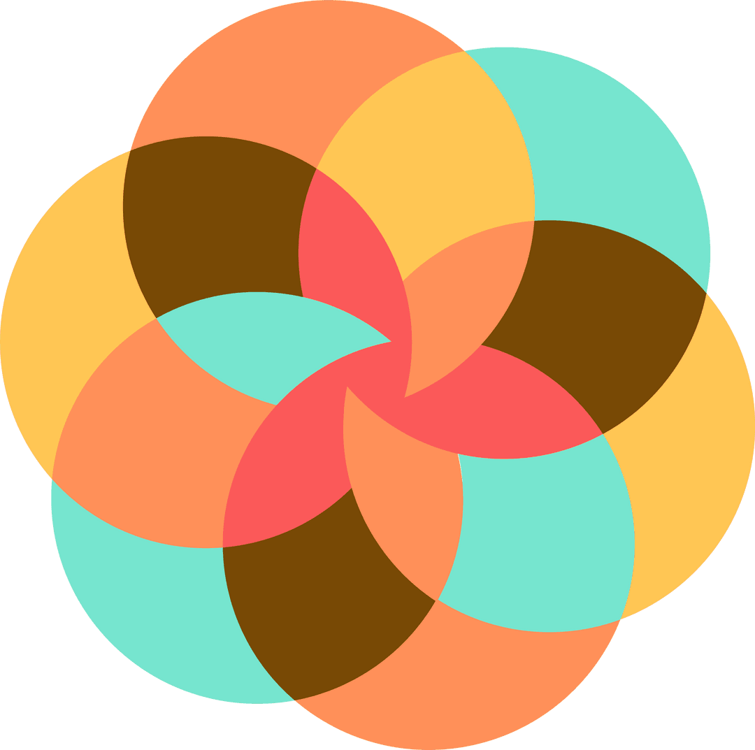 Transparent Minimalist Geometric Pattern with Overlapping Colored Circles