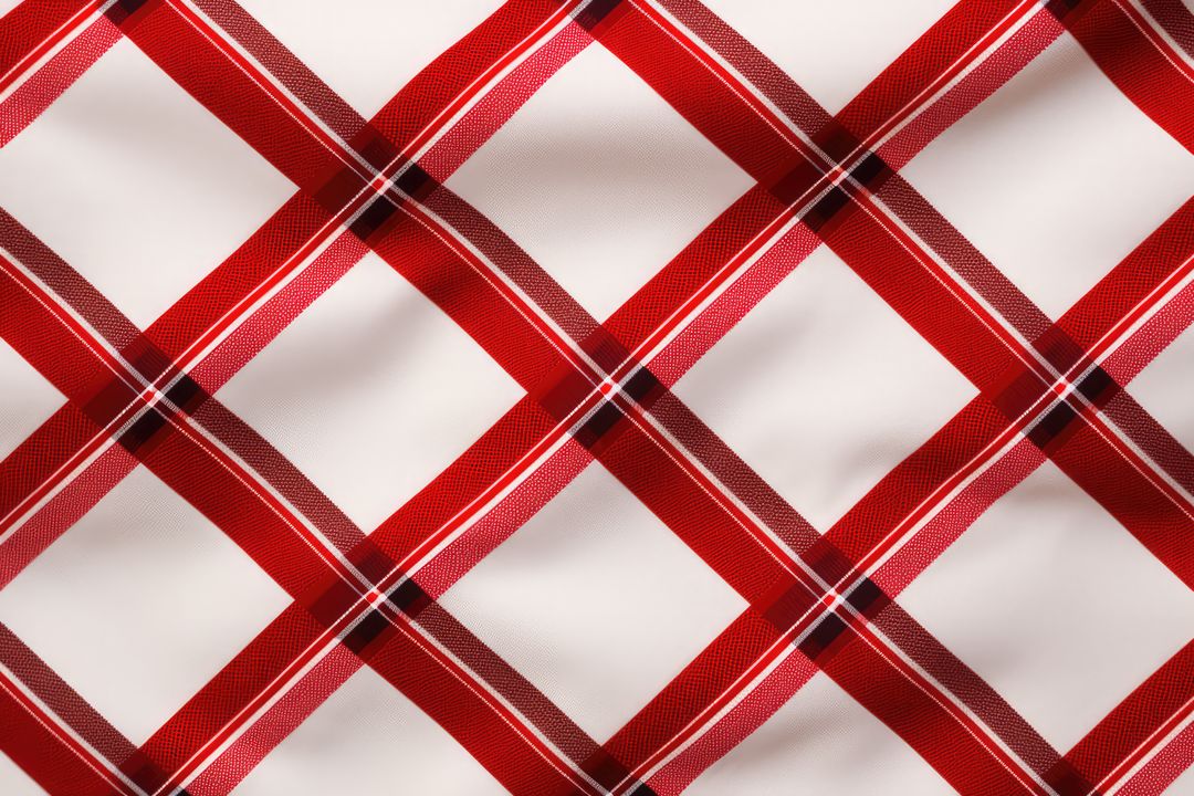 Closeup Red and White Checkered Fabric Pattern Background - Free Images, Stock Photos and Pictures on Pikwizard.com