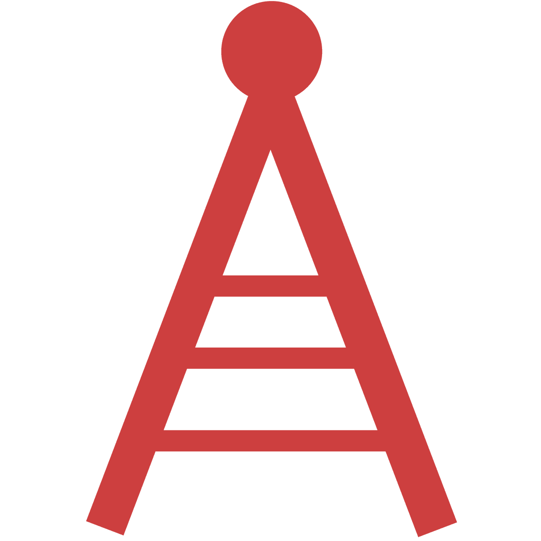 Red Ladder Pattern Illustration on Transparent Background