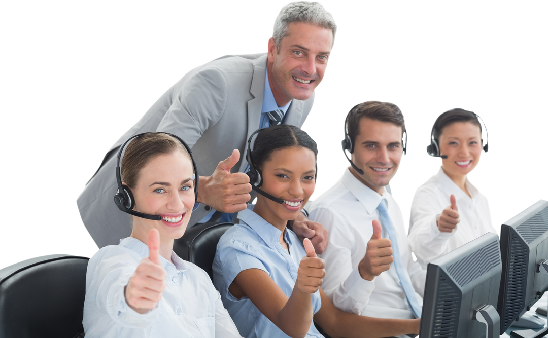 Transparent Office Team Members Showing Thumbs Up, Unified and Positive - Download Free Stock Images Pikwizard.com