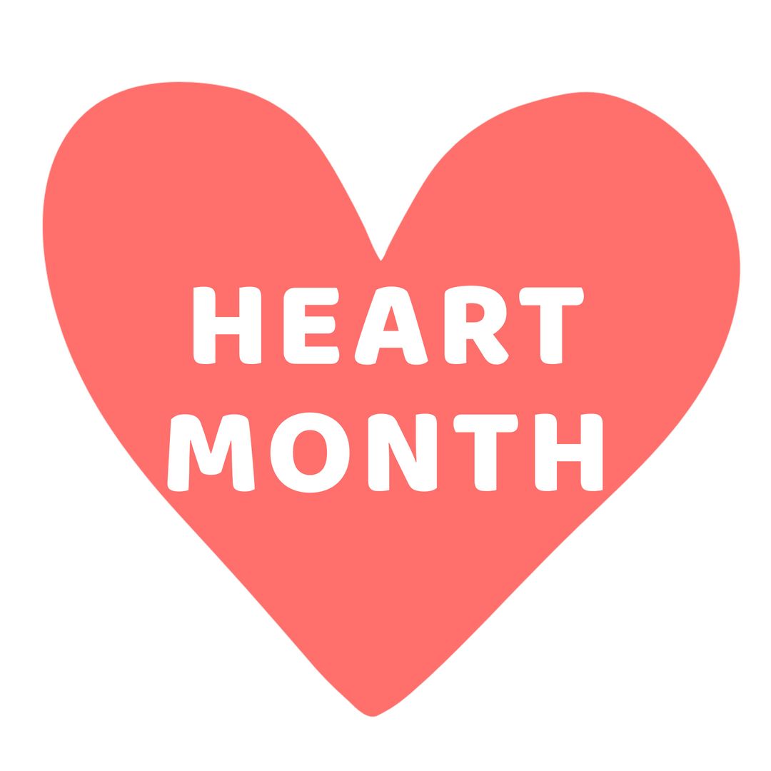 Heart Month Awareness Red Heart Design