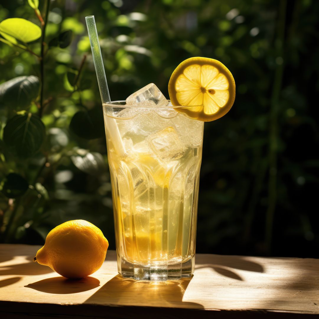 Refreshing Lemonade in Sunlit Outdoor Setting - Free Images, Stock Photos and Pictures on Pikwizard.com