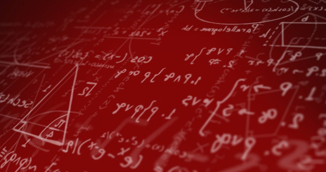 mathematical equations on red background symbolizing data processing - Free Images, Stock Photos and Pictures on Pikwizard.com