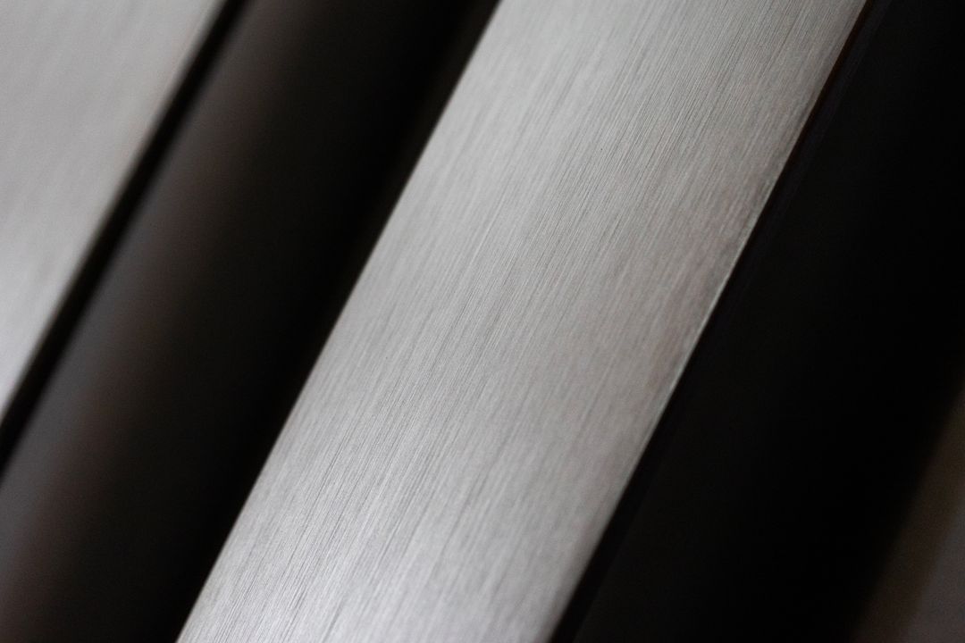 Close-Up of Brushed Metal Surface Showing Texture