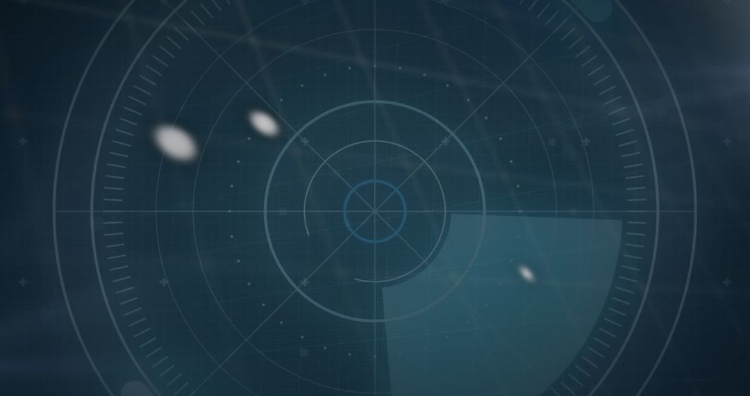 Digital Radar Grid with Virtual Data Overlay on Globe Background