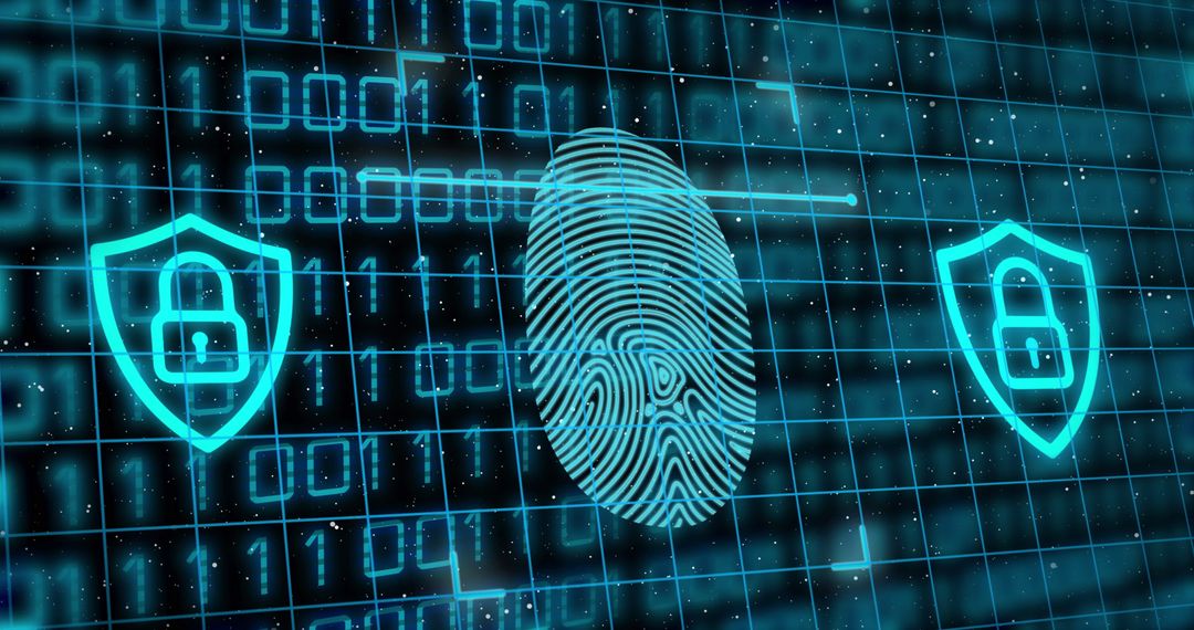 Digital Fingerprint Security Identity and Data Protection Concept