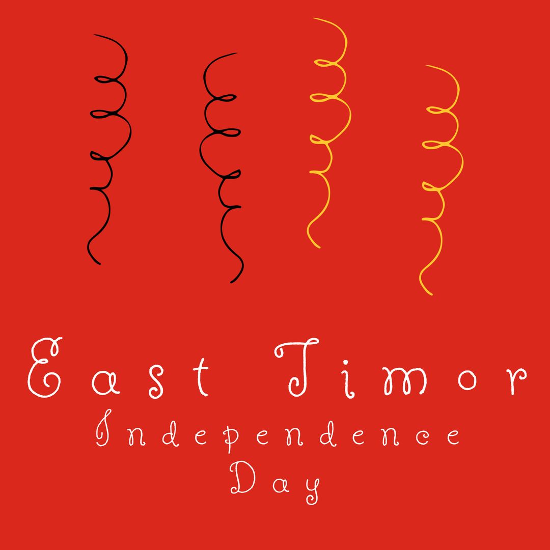 East Timor Independence Day Celebration with Stylized Ribbons