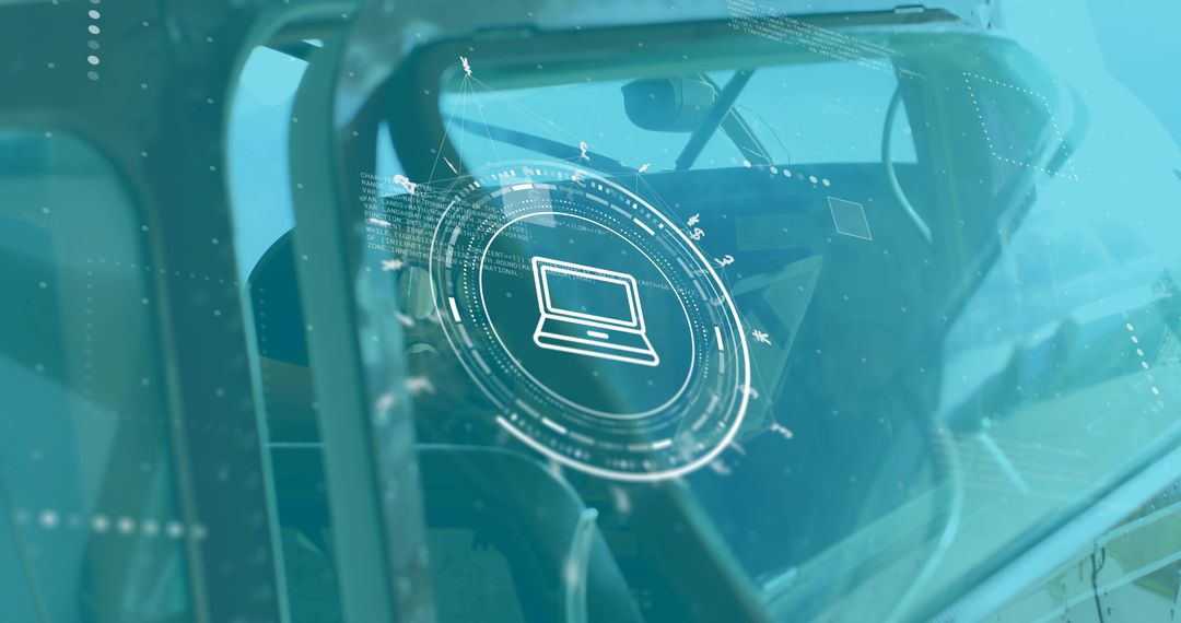 Helicopter Cockpit Analysis with HUD Interface Overlay