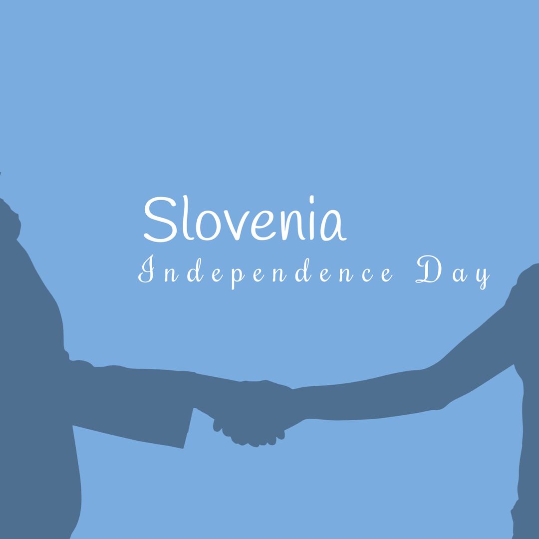 Celebrating Slovenia Independence Day, Abstract Business Handshake
