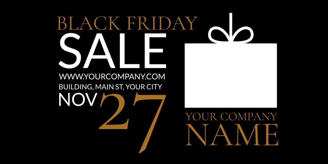Elegant Black Friday Sale Advertisement with Luxurious Design