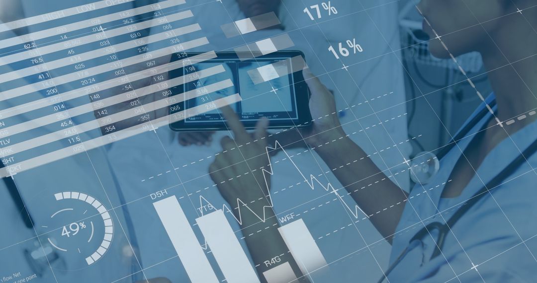 Data-Driven Medical Team Analyzing Healthcare Analytics