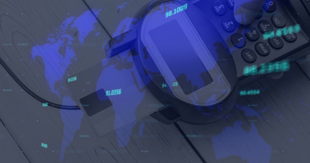 Global Digital Economy with Contactless Payment Concept