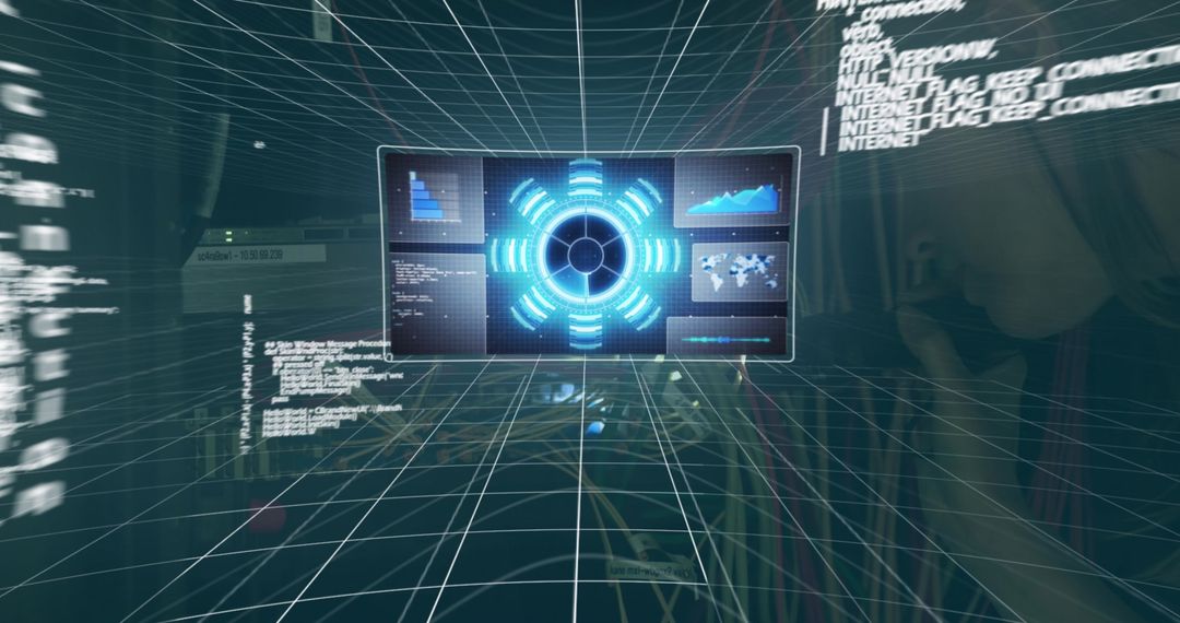 Futuristic Data Visualization with IT Engineer
