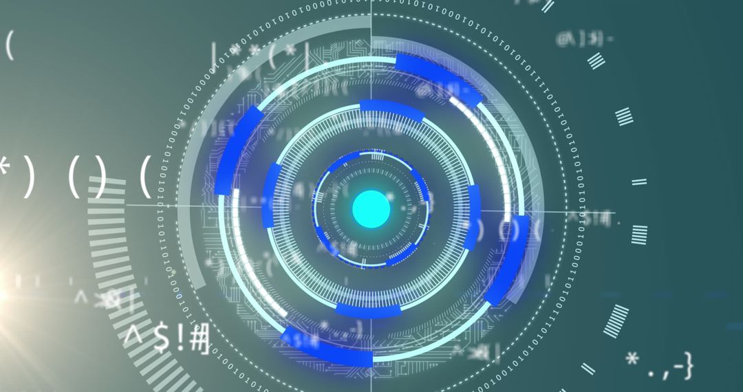 Futuristic Digital Interface with Processing Circles