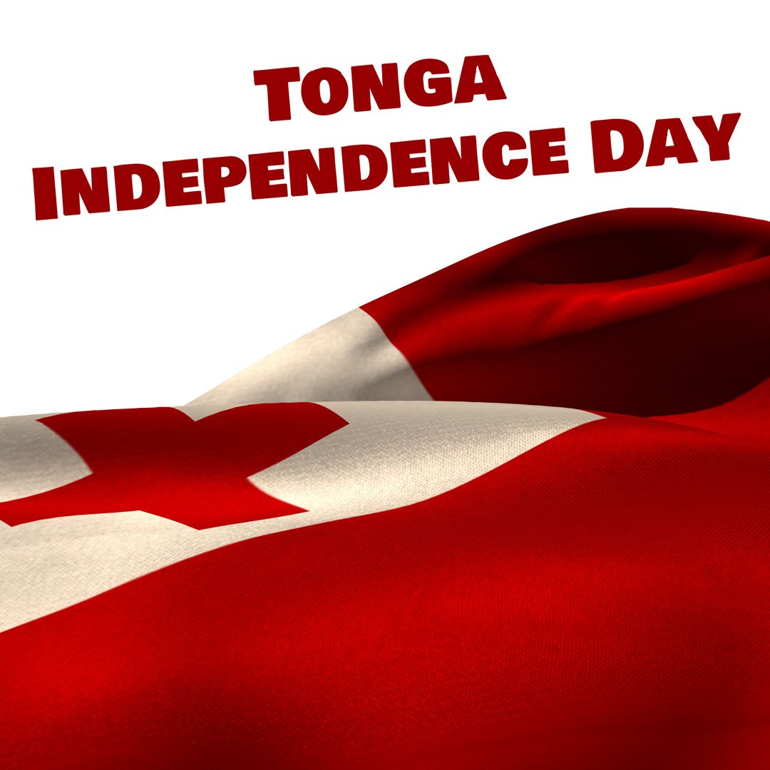 Tonga Independence Day Imagery Featuring National Flag