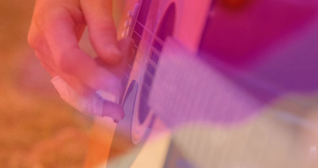 Guitarist Mastering Craft with Bandaged Fingertip