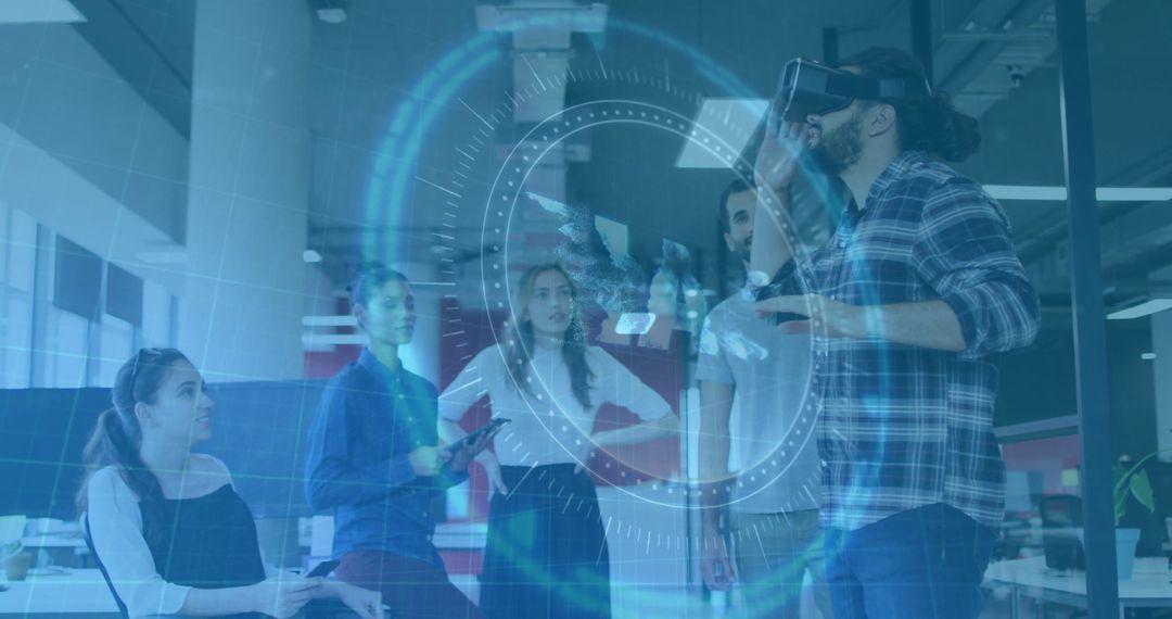 Innovative Virtual Reality Collaboration in Futuristic Office Environment