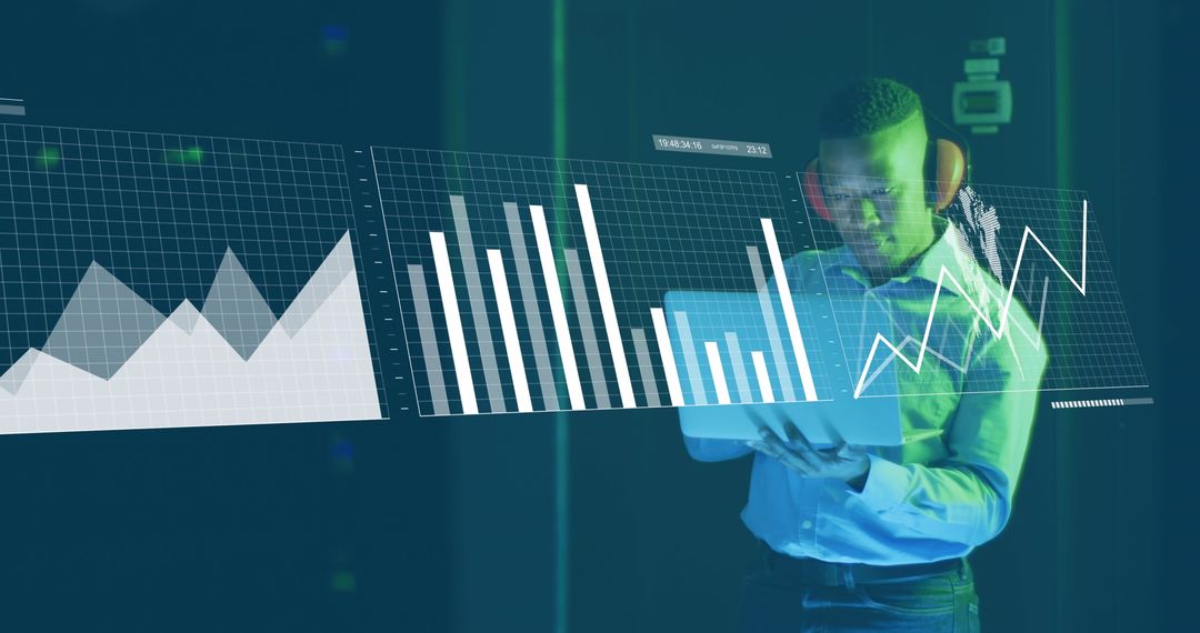 Technology Specialist Analyzing Data in Server Room