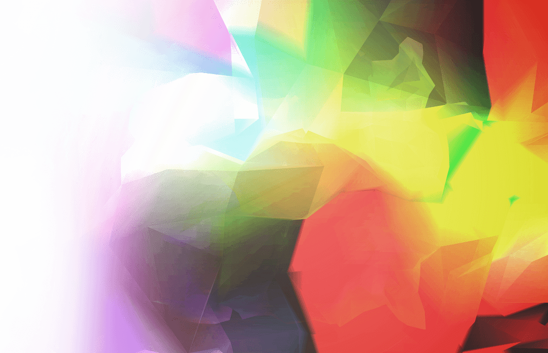 Vibrant Abstract Shape Digital Illustration on Transparent Background