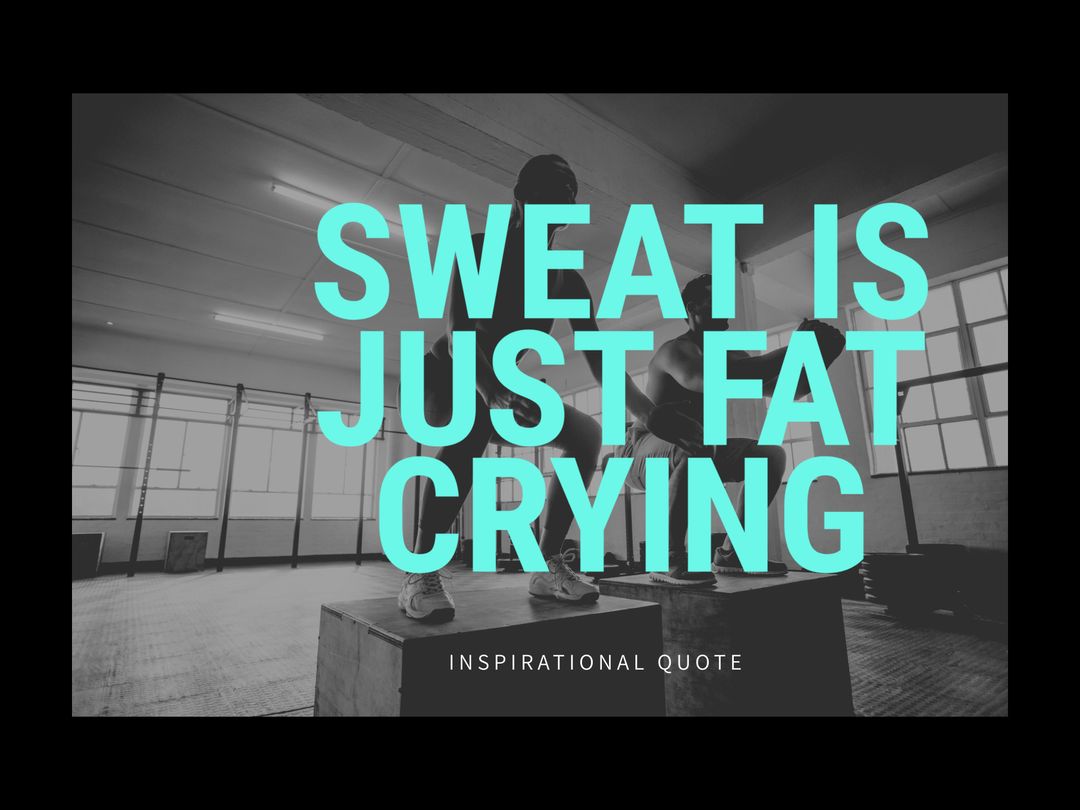 Inspirational Fitness Quote with Person Exercising in Gym - Download Free Stock Templates Pikwizard.com