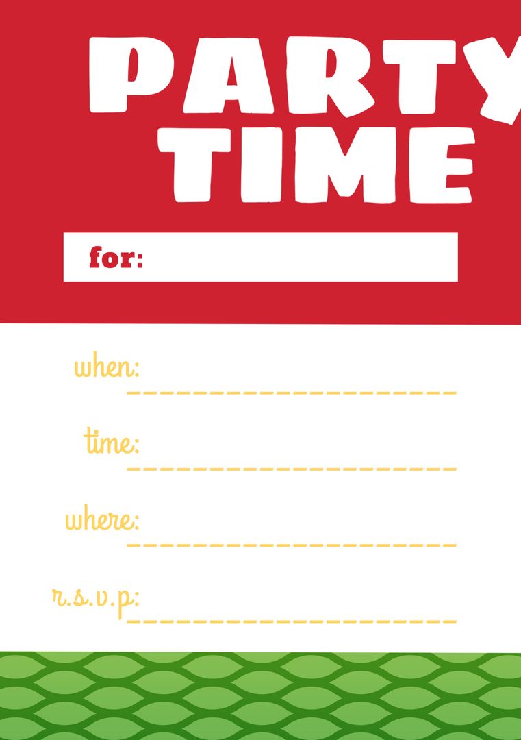 Vibrant Celebration Invitation with Custom Fields