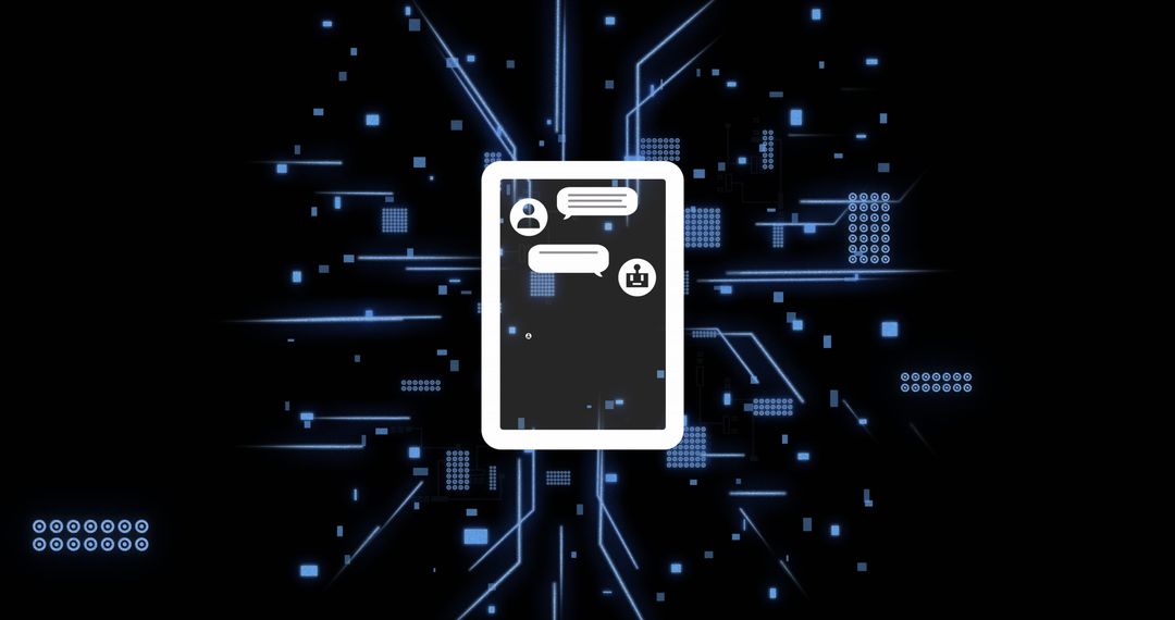 ai data processing with chat bot and digital circuit background - Free Images, Stock Photos and Pictures on Pikwizard.com