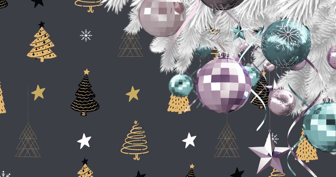 Glistening Baubles and Christmas Patterns with a Touch of Festivity