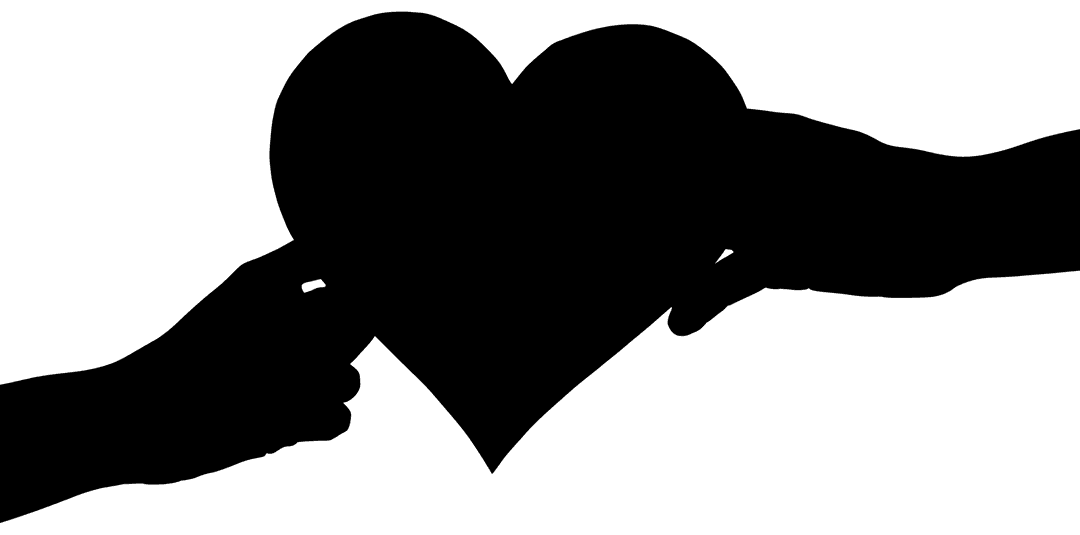 Hands Holding Heart Icon on Transparent Background