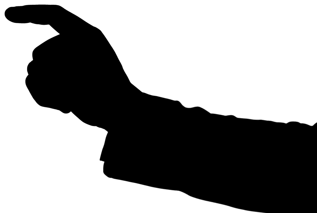 Transparent Silhouette of Hand Touching Virtual Screen