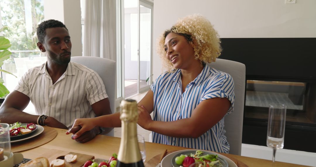 Joyful Friends Dining Together Sharing Laughter and Connection