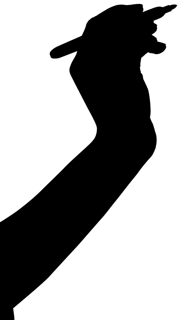 Transparent Black Hand Holding Marker Illustration