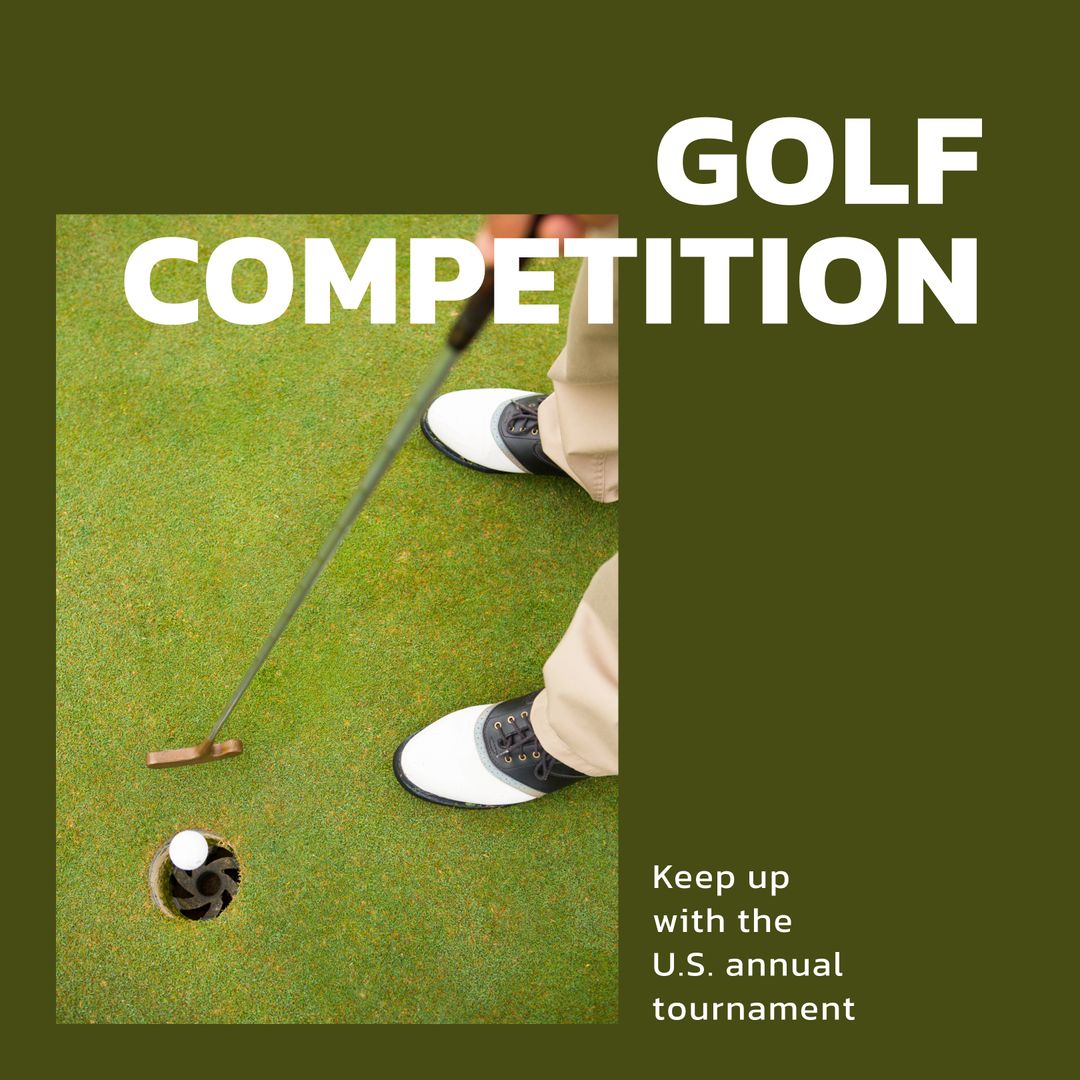 Golf Tournament Highlights with Dynamic Text Overlay