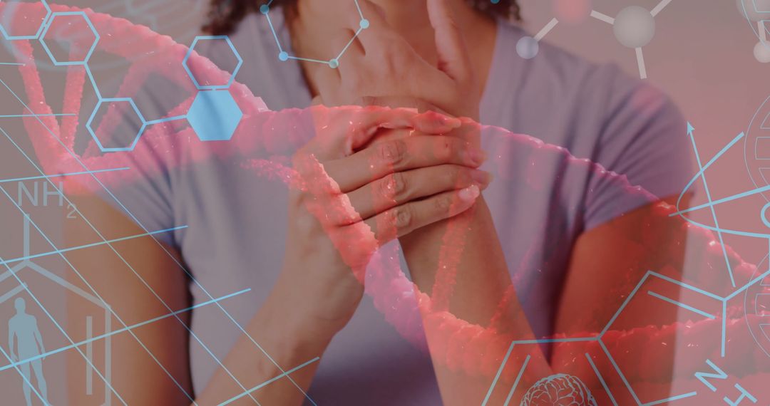 Innovative Science and Health Concept with DNA Overlay