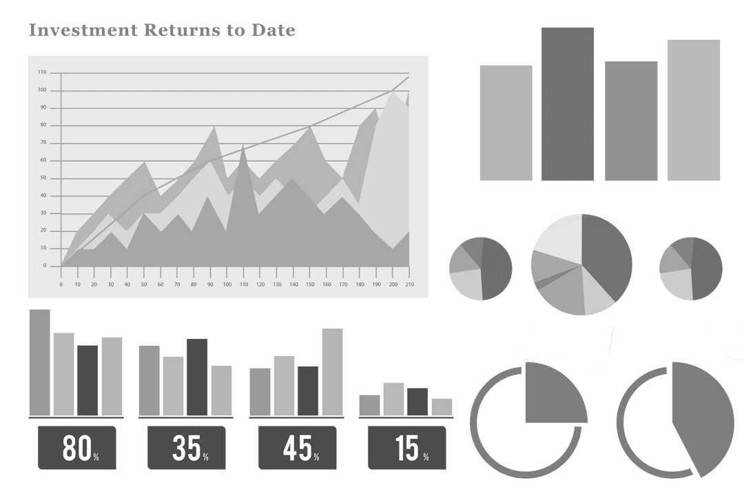 Transparent Business Statistics Charts and Graphs for Data Analysis - Download Free Stock Images Pikwizard.com
