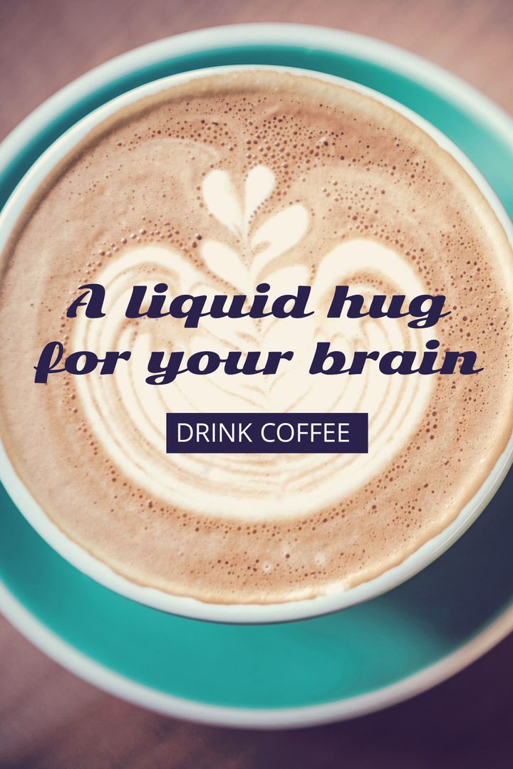 Cappuccino with Latte Art for Warm Coffee Marketing