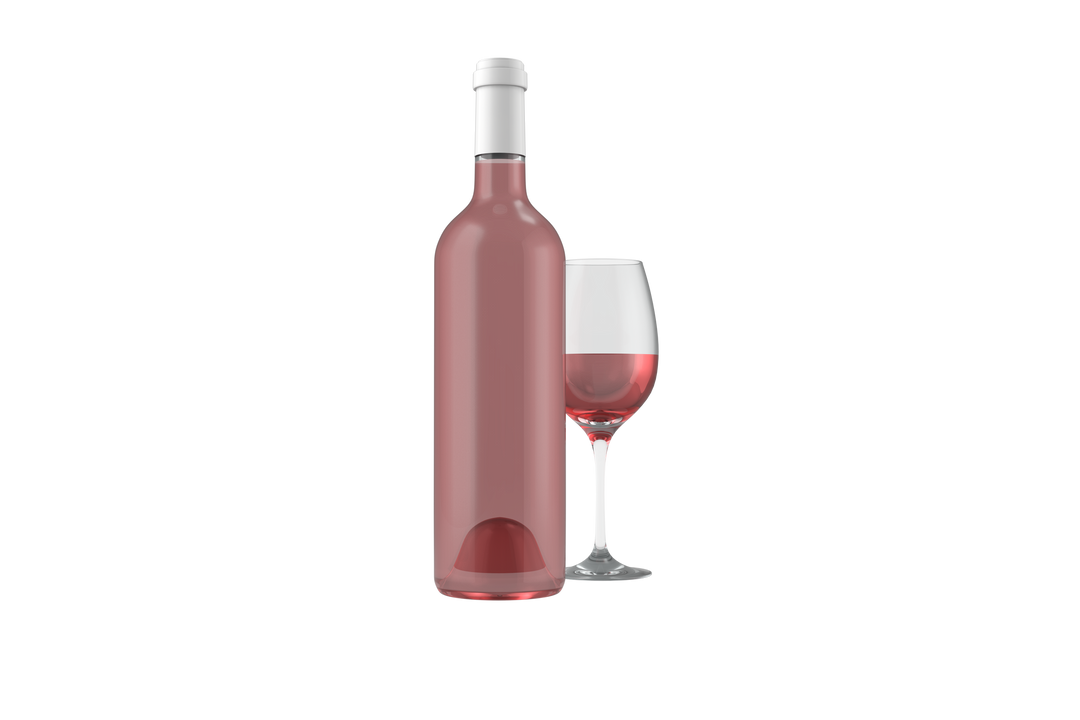 Red Wine Bottle and Glass Isolated on Transparent Background - Download Free Stock Images Pikwizard.com