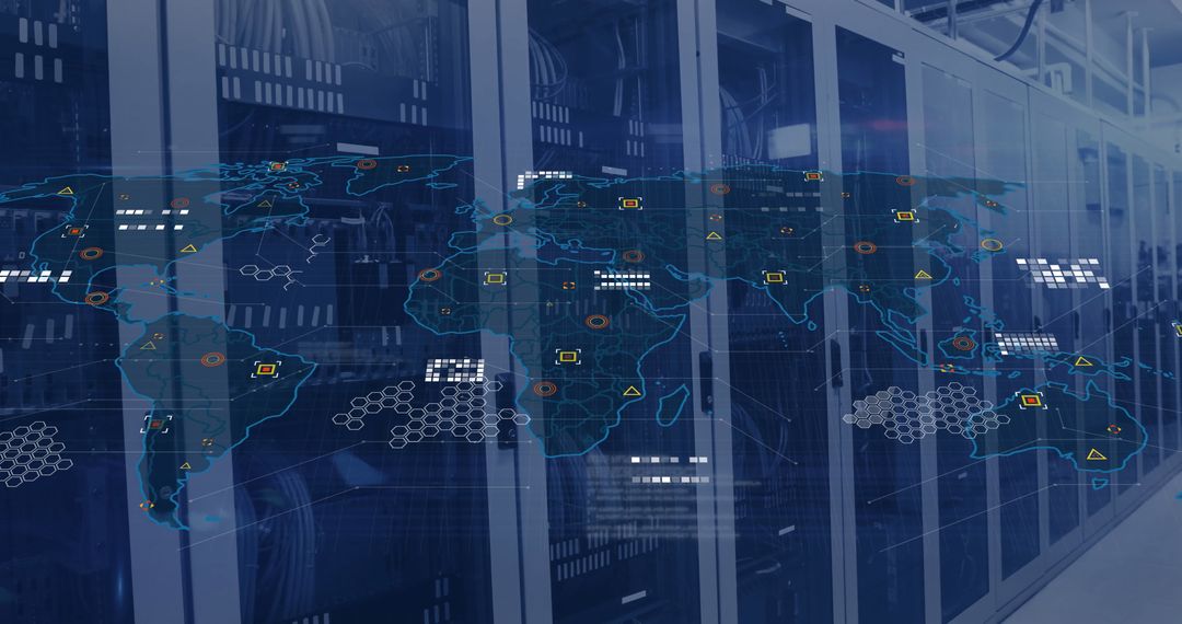 Global Cyber Security in Network Server Room