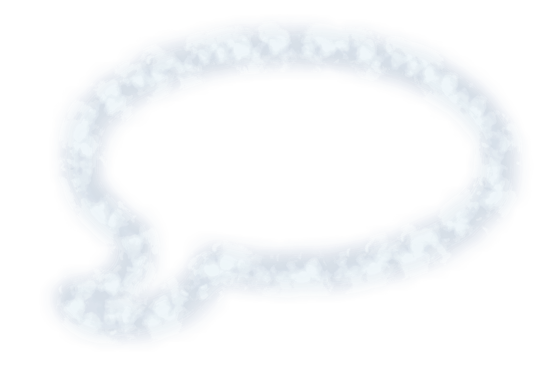 Transparent White Speech Bubble for Digital Design