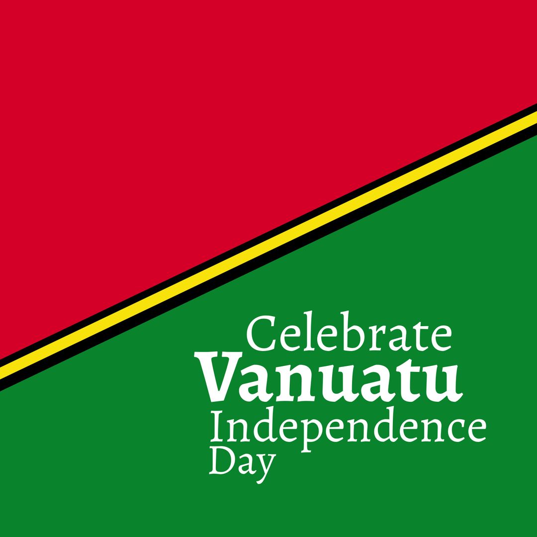 Vanuatu Independence Day Celebration with Flag Design